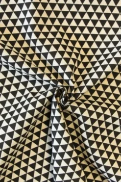 Katoen Canvas - Small Triangles Black/Beige