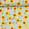 Katoen Canvas - Sunflowers on Light Blue