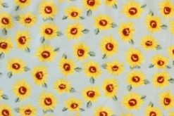 Katoen Canvas - Sunflowers on Light Blue