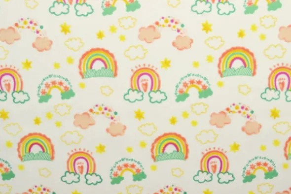Katoen - Colorful Rainbows and Stars