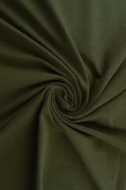 Katoenen Tricot legergroen - 33