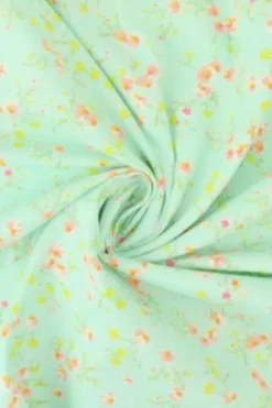 Katoen - Flowercrush - Salmon