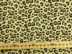 Katoen - Katoen: Beige/Taupe Panter