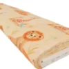 Katoen - Orange and Pink Baby Lion and Giraffe on Soft Yellow