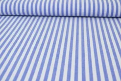 Katoen - Strepen Groot 6.5mm - Blauw