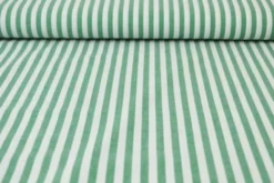 Katoen - Strepen Groot 6.5mm - Groen