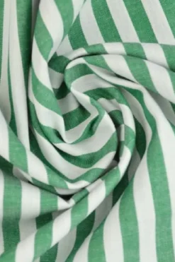 Katoen - Strepen Groot 6.5mm - Groen