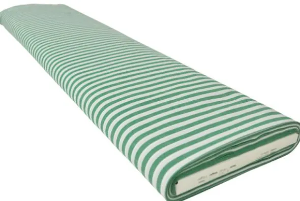 Katoen - Strepen Groot 6.5mm - Groen
