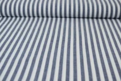 Katoen - Strepen Groot 6.5mm - Navy 14
