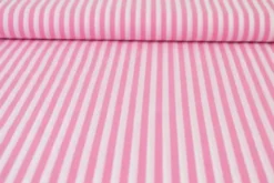Katoen - Strepen Groot 6.5mm - Roze