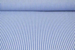 Katoen - Strepen Klein 2.5mm - Blauw