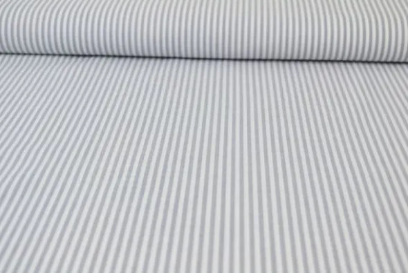 Katoen - Strepen Klein 2.5mm - Grijs