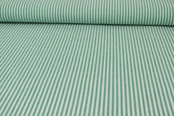 Katoen - Strepen Klein 2.5mm - Groen