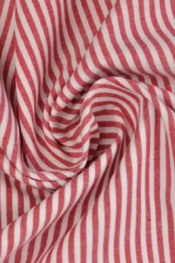 Katoen - Strepen Klein 2.5mm - Rood