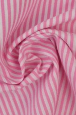 Katoen - Strepen Klein 2.5mm - Roze