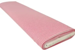 Katoen - Strepen Klein 2.5mm - Zacht Rood