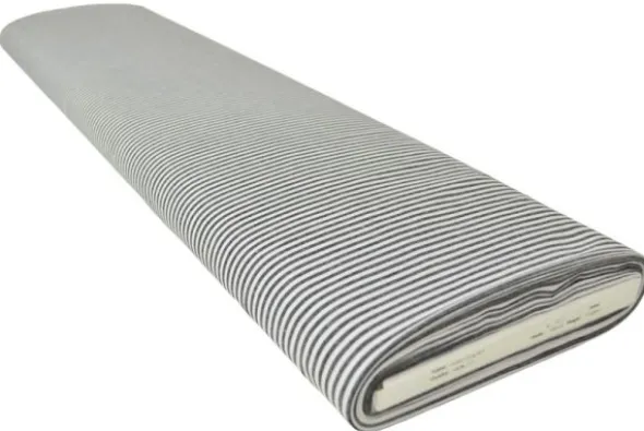 Katoen - Strepen Klein 2.5mm - Zwart