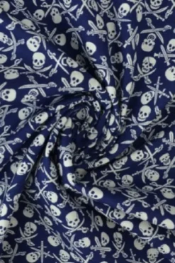 Katoen - Tiny Skulls Navy