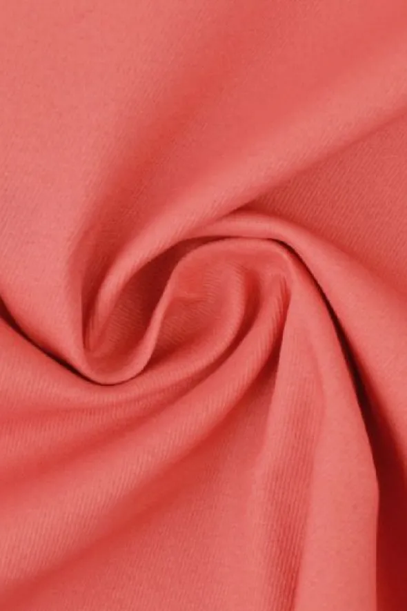 Keperkatoen Stretch- Vintage Koraal Roze - 37