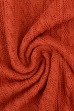 Knitted Cable Jersey - Brique