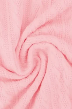 Knitted Cable Jersey - Light Pink