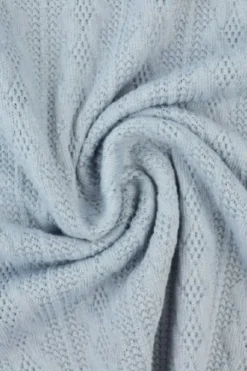 Knitted Cable Jersey - Misty Blue