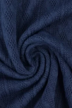 Knitted Cable Jersey - Navy