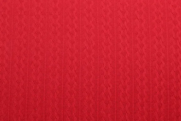 Knitted Cable Jersey - Red