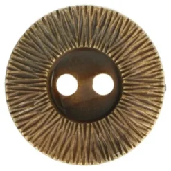 Knoop - geribbelde rand Koper - 25mm