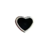 Knoop - Hart op Steel Silver/Black - 11mm