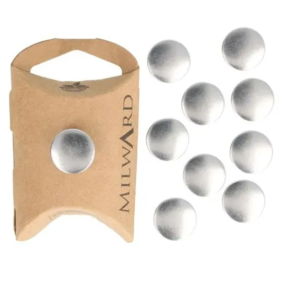 Knoop Milward - Blazer Metaal Zilver 10 stuks - 15mm