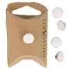 Knoop Milward - dot gouden rand wit 11mm - 5 stuks