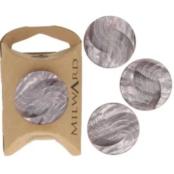 Knoop Milward - dot wave lavendel 27mm - 4 stuks