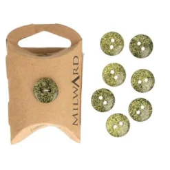 Knoop Milward - 2-gaats glitter goud 14mm - 8 stuks