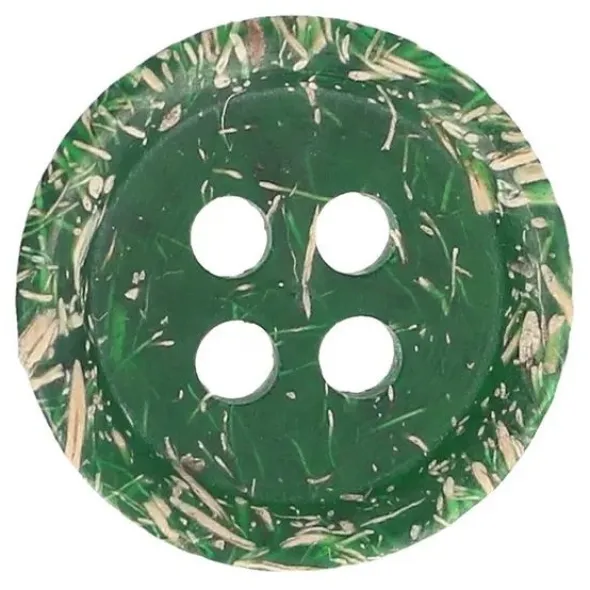 Knoop Milward - 4-gaats kokos donkergroen 8 stuks - 15mm