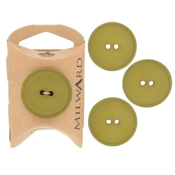 Knoop Milward - 2-gaats rond Olijf 27mm - 4 stuks