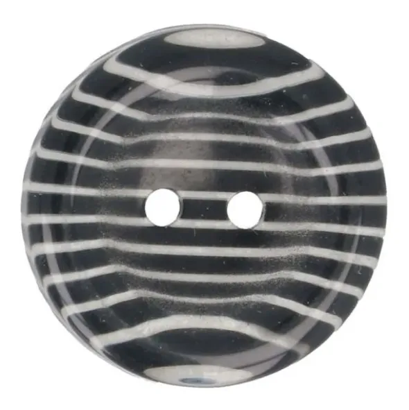 Knoop Milward - 2-gaats zebraprint 25mm - 4 stuks
