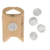Knoop Milward - Zilver dots 18mm - 5 stuks