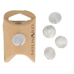 Knoop Milward - Zilver dots 18mm - 5 stuks