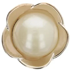 Knoop - parel in bloem rosé - 17.5mm