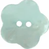 Knoop - parelmoer bloem Light Blue - 15mm