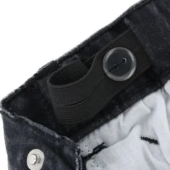 Knoopsgatenelastiek 25 mm - Zwart