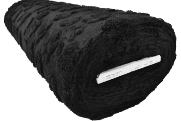 Knuffelfleece - Paw Prints - Black