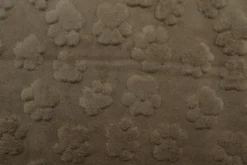 Knuffelfleece - Paw Prints - Dark Taupe