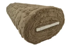 Knuffelfleece - Paw Prints - Dark Taupe