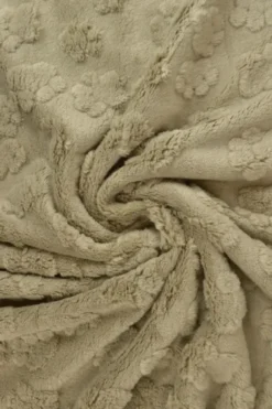 Knuffelfleece - Paw Prints - Dark Beige