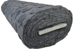 Knuffelfleece - Paw Prints - Dark Grey