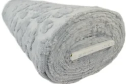 Knuffelfleece - Paw Prints - Light Grey