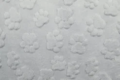 Knuffelfleece - Paw Prints - Light Grey