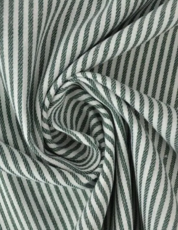Linnenlook Strepen - Midi Green